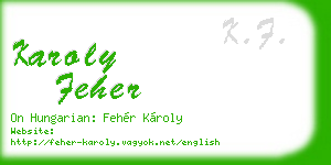 karoly feher business card